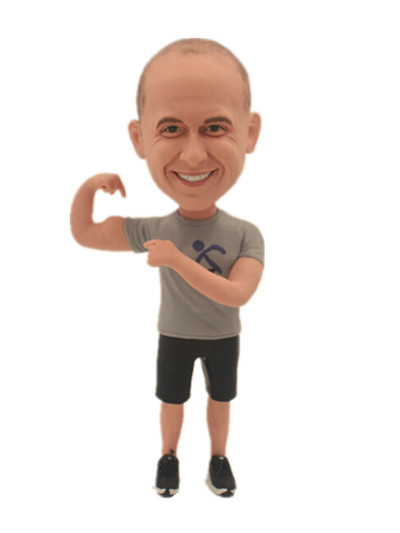 custom bobblehead causal muscle man 