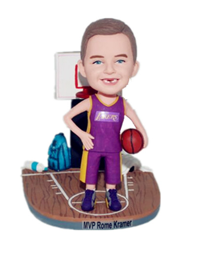 basketball kid custom bobble head