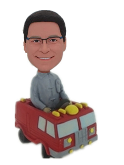 Man In Fire Truck Bobble head