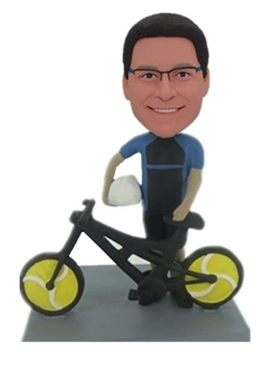 Man Bicycle Bobble head