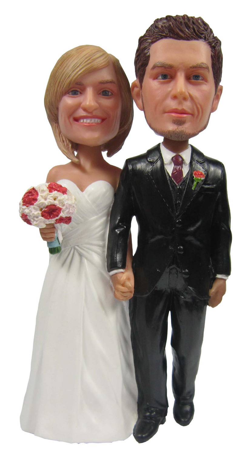 Free shipping Personalized bobblehead doll wedding gift wedding cake toppers