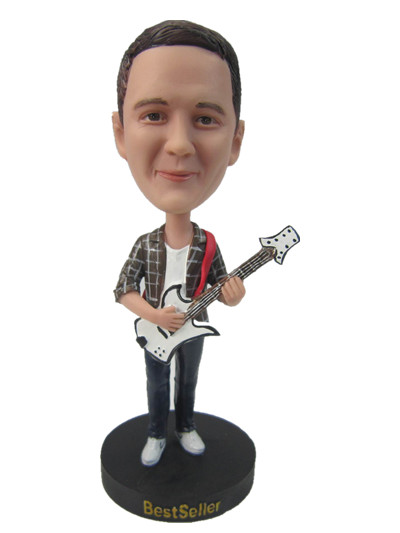 Guitar bobblehead doll