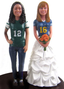 Custom Female couple  Sports Cake Topper