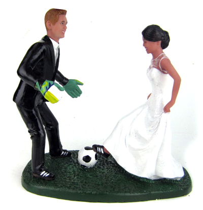 Soccer Players CustomWedding Cake Topper
