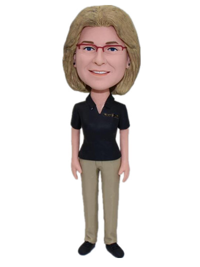 Casual female boss  custom bobble head