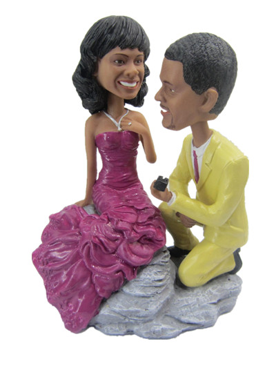 Custom Bobblehead Wedding cake topper