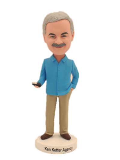 Male teacher bobble head doll