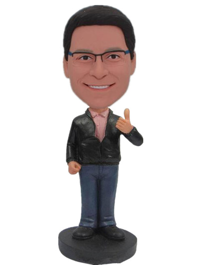 Thumb Up Man Custom Bobble head Doll