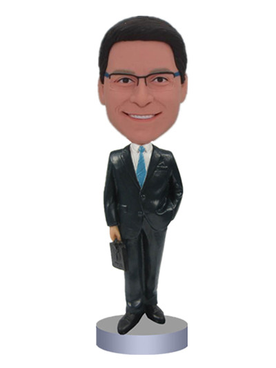 Bobble head business man