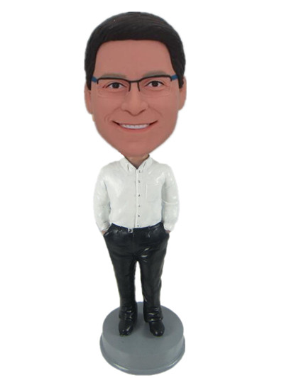 Casual male boss custom bobblehead dolls