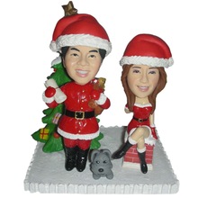 Handmade custom bobble head doll Christmas Bobble head