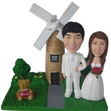 Wedding cake topper custom bobblehead