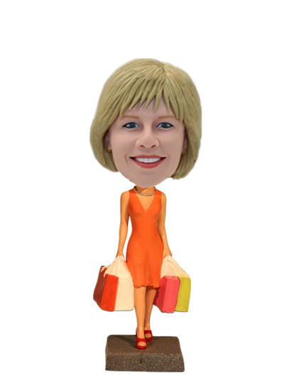 Fashion Lady Shopping Bobble Head Dolls