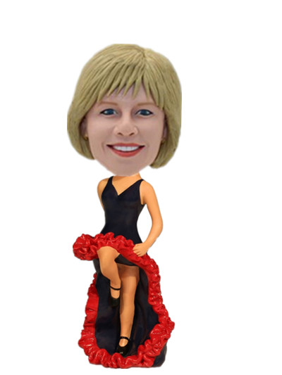 Sex Lady Sitting On The Barstool Custom Bobblehead