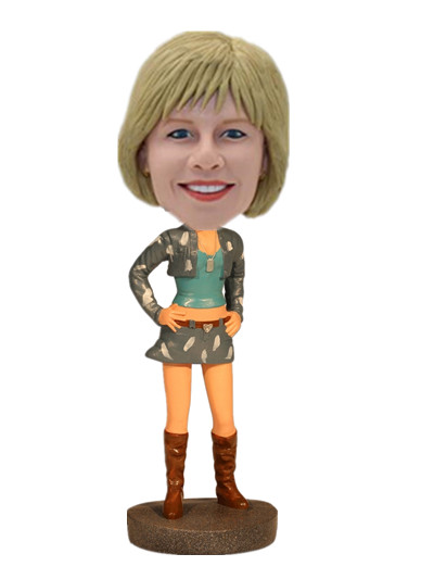 Personalized Fashion Lady Bobble Head_副本