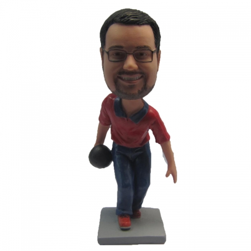 Bowling Player Custom Bobble Head Doll