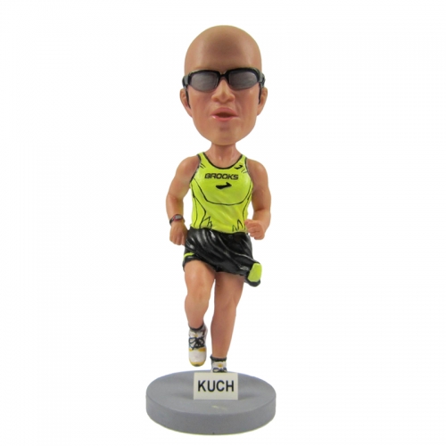 Male Running Custom  Bobble Head