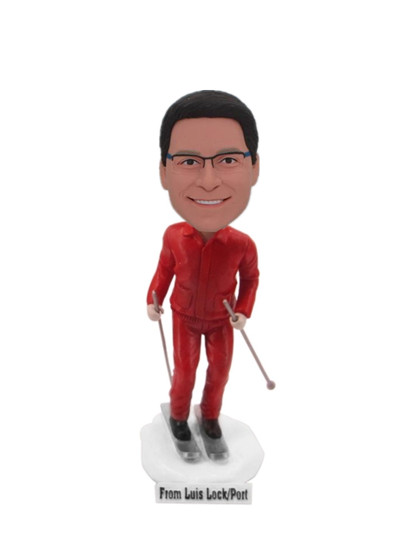 Skiing Custom Bobble Head Dolls