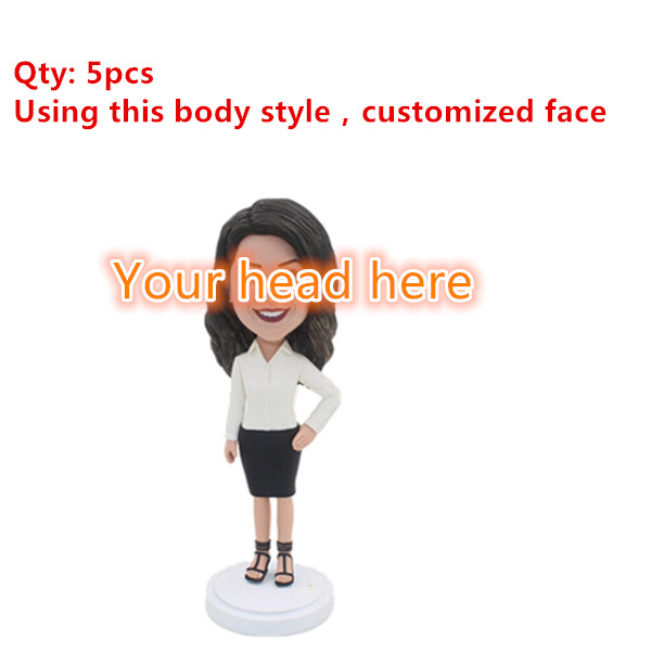 office female custom bobble heads