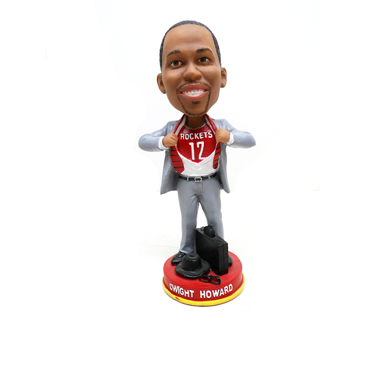 Open shirt business man with company logo custom bobbleheads