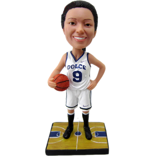 female basketball bobble head
