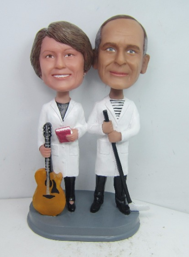 Custom hobbies couple bobble head