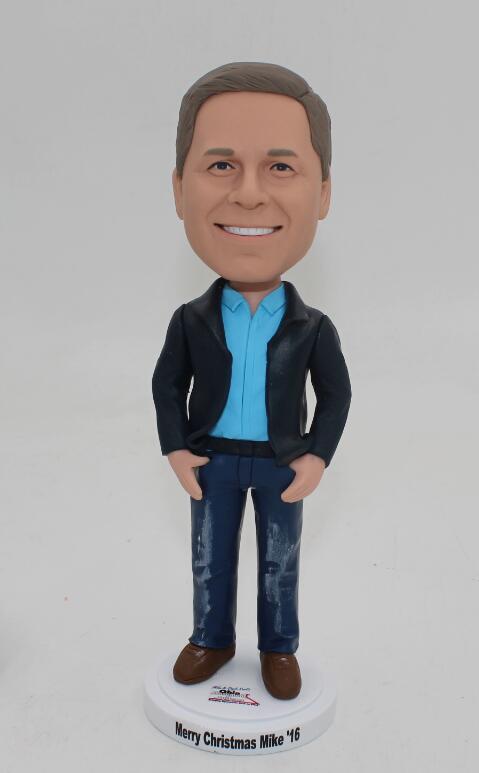 Christmas gift male boss bobble head doll