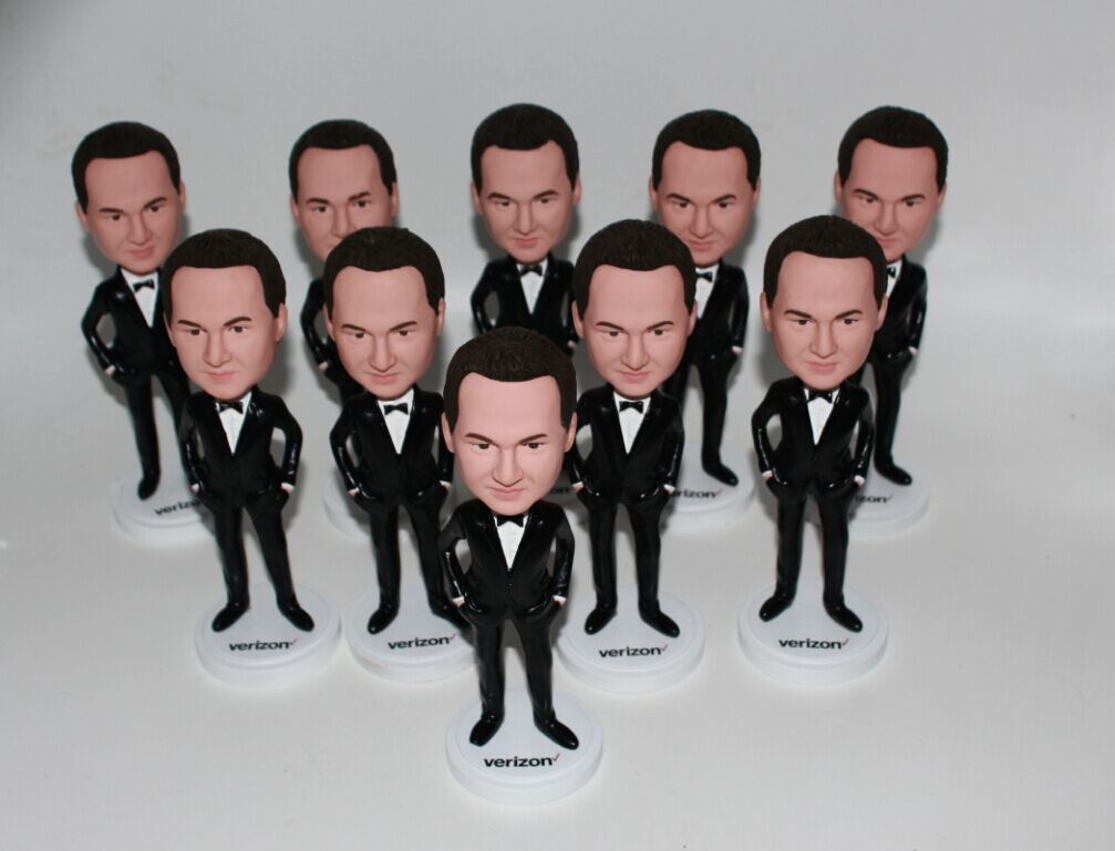 10 Custom groomsmen hands in pockkets bobble head doll