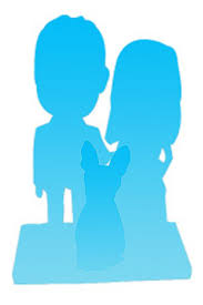 Full custom couple and pet bobble head 