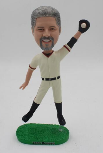 Catching ball custom baseball bobbleheads