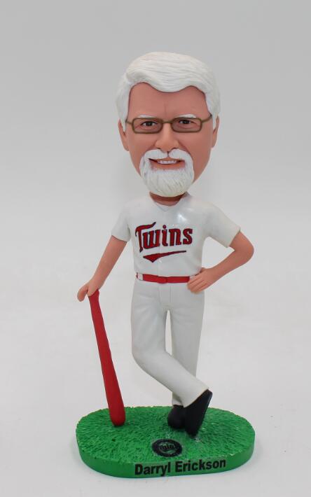 Custom baseball in TWINS jersey bobble heads