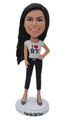 I Like NY Fashion Lady Custom Bobble Head