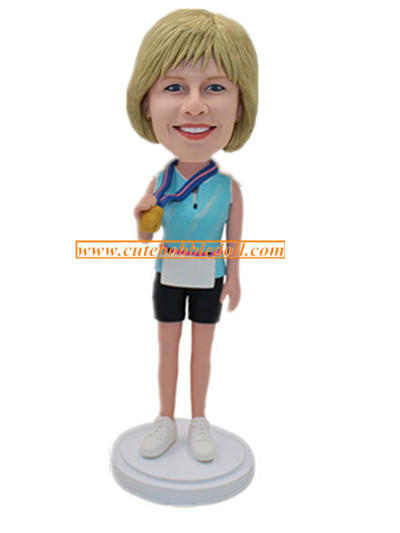 Champion Runner Custom Bobblehead Dolls Award