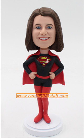 Hands in waist supergirl custom bobblehead
