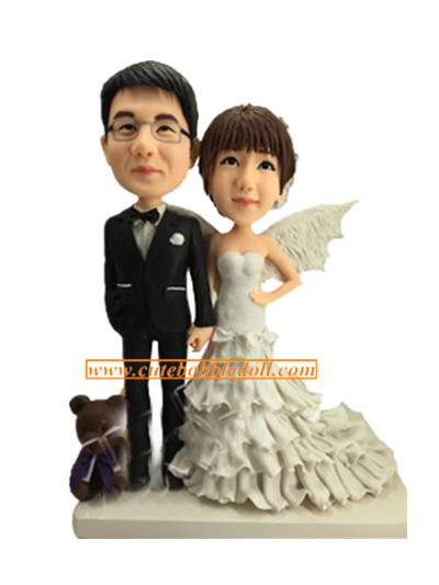 Custom couple Bobblehead Angel 