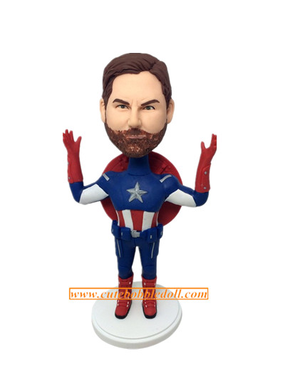 Custom Bobblehead American Captain