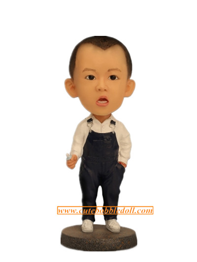 Little Boy Custom Bobblehead With Nipple In Hand