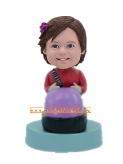 Playing Bumper Car Custom Baby Bobblehead 