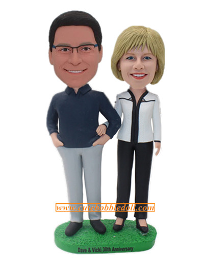 Couple Anniversary Gift Custom Couple Bobbleheads