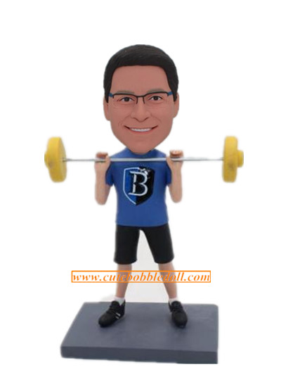 weightlifting custom bobble heads