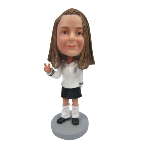 Custom school girl bobble head  with school uniform