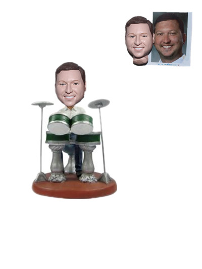 custom bobblehead playing drum