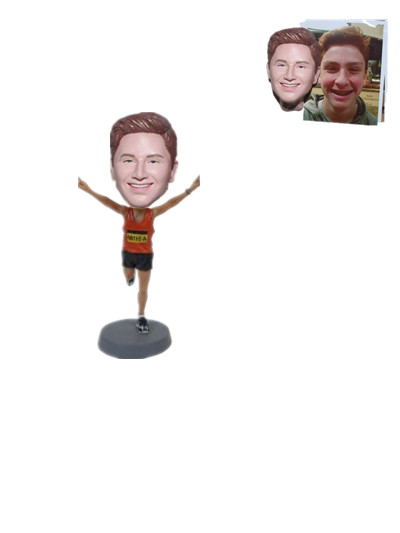 personalized custom runner bobblehead