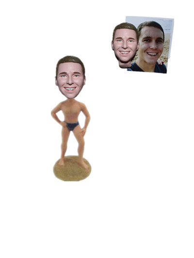 custom bobble head muscular man with a underwear