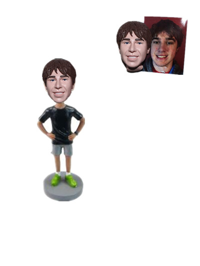 casual man hands in waist custom bobblehead