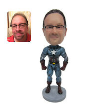 Custom Captain America Bobble Head Marvel
