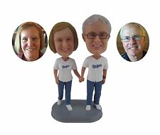 Customized bobblehead couple in Los Angeles Dodgers jersey