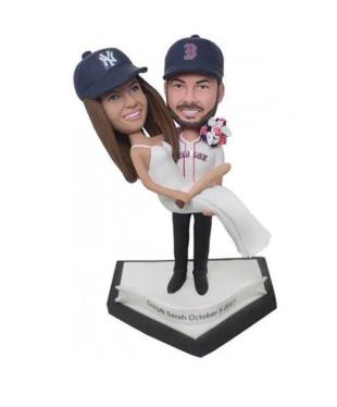 Personalized Custom Wedding Bobbleheads baseball fans