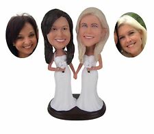 Custom Wedding female couple bobblehead